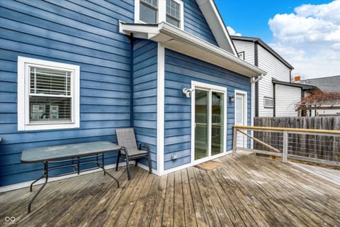 Outdoor living area at 1133 Dawson Street, Indianapolis, IN