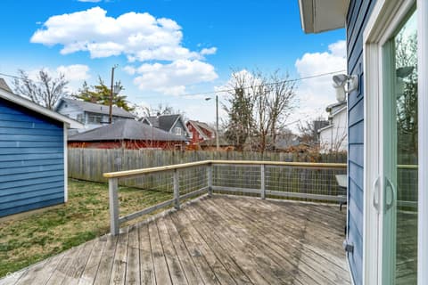 Outdoor living area at 1133 Dawson Street, Indianapolis, IN