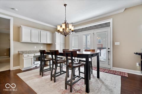 Dining room at 10976 Gossamer Lane, Noblesville, IN