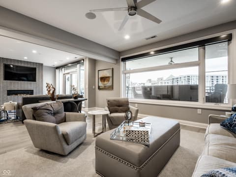 Family room at 333 Massachusetts Avenue, Indianapolis, IN