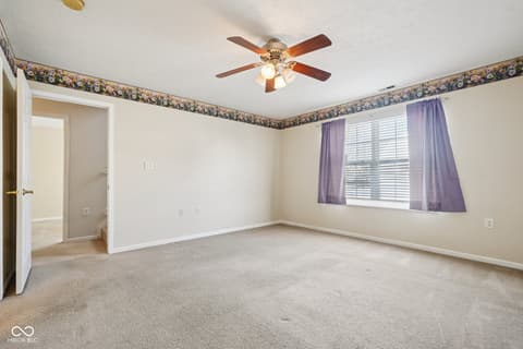Primary bedroom at 7347 Chapel Villas Lane, Indianapolis, IN