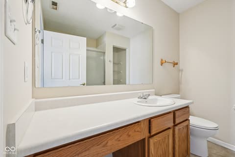 Primary bathroom at 7347 Chapel Villas Lane, Indianapolis, IN