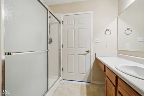 Primary bathroom at 7347 Chapel Villas Lane, Indianapolis, IN
