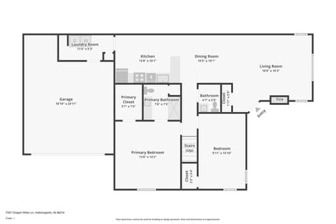 Floor Plan — 7347 Chapel Villas Lane, Indianapolis, IN