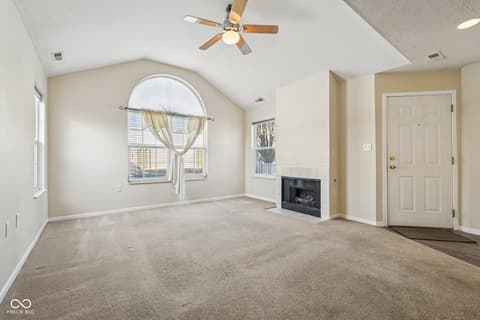 Living room at 7347 Chapel Villas Lane, Indianapolis, IN