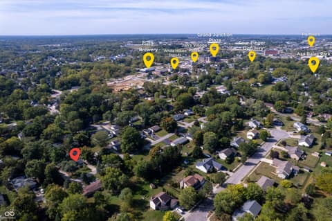 Aerial view at 655 Birch Street, Westfield, IN