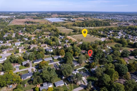 Aerial view at 655 Birch Street, Westfield, IN