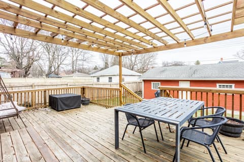 Outdoor living area at 3837 Central Avenue, Indianapolis, IN