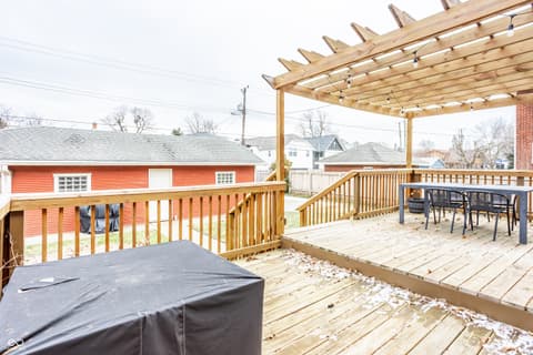 Outdoor living area at 3837 Central Avenue, Indianapolis, IN