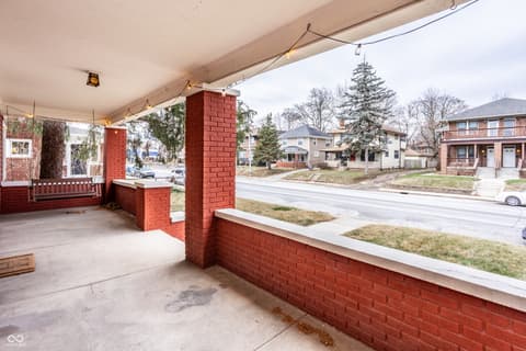 Outdoor living area at 3837 Central Avenue, Indianapolis, IN