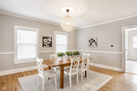 Dining room at 3837 Central Avenue, Indianapolis, IN