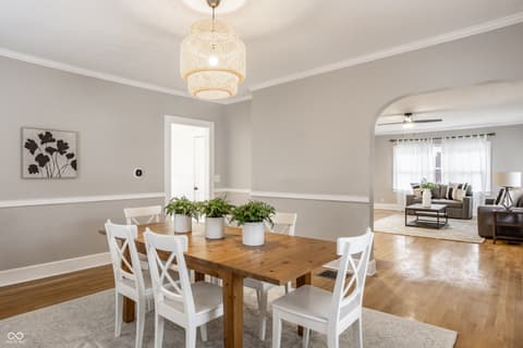 Dining room at 3837 Central Avenue, Indianapolis, IN