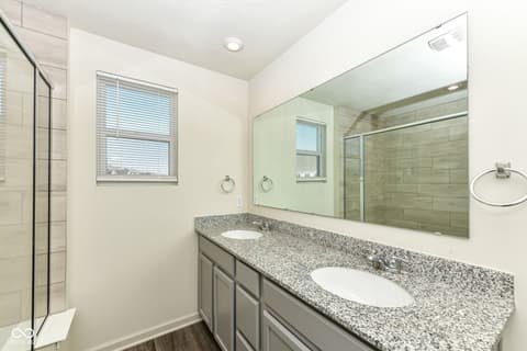 Primary bathroom at 13533 Dewpoint Lane, Fishers, IN
