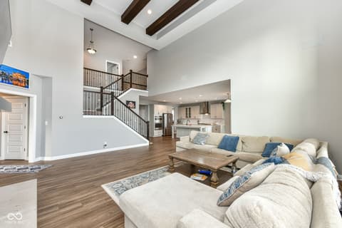 Living room at 10627 Oak Bend Boulevard, Indianapolis, IN