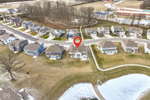 Aerial view at 10627 Oak Bend Boulevard, Indianapolis, IN
