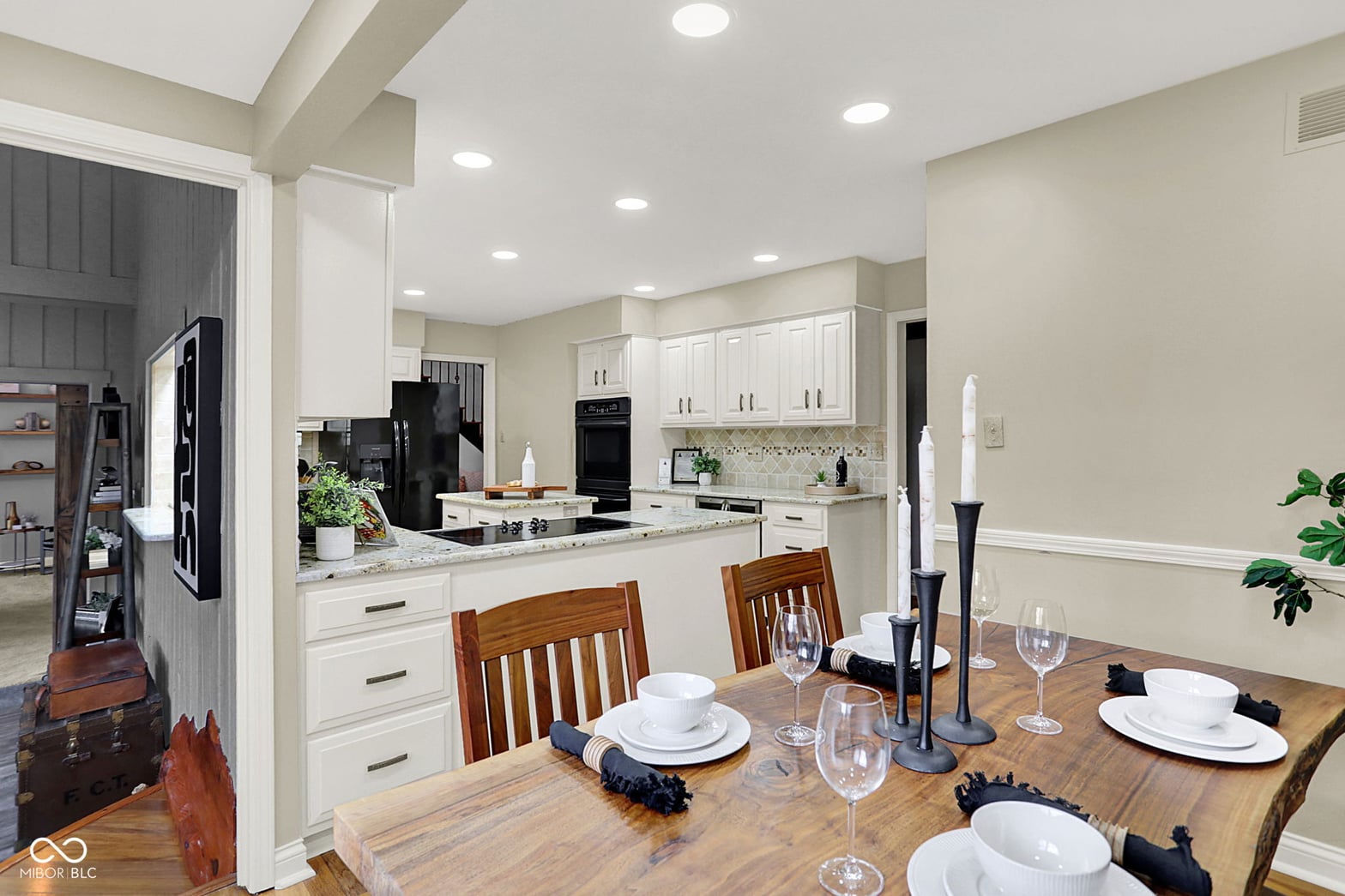 Bright, open kitchen with island and premium finishes.