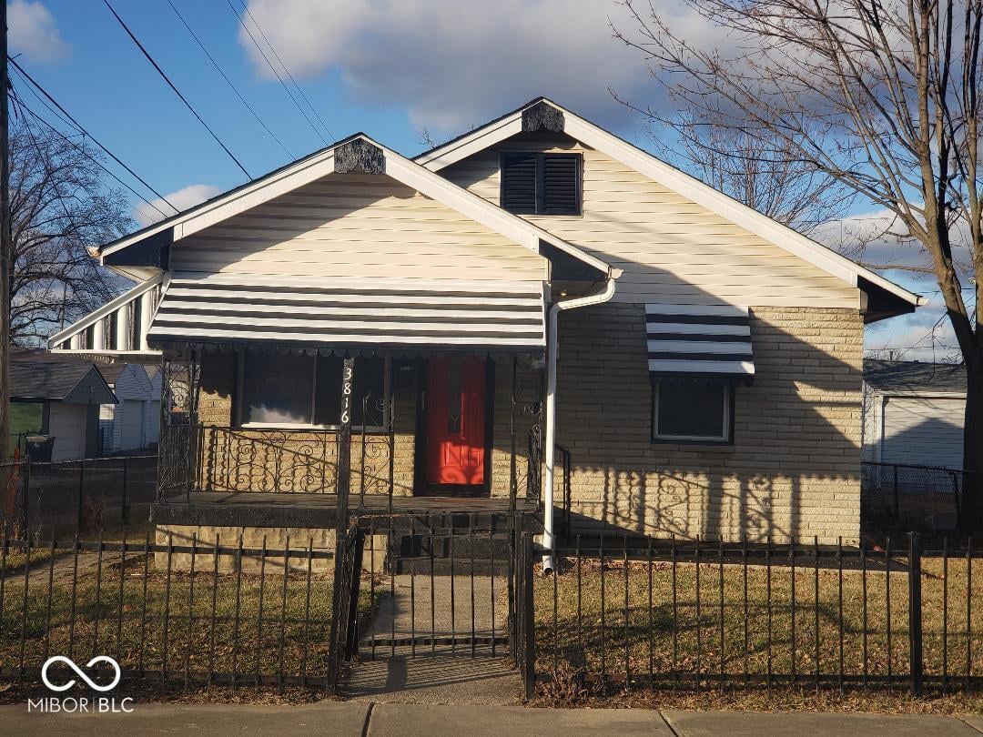 Front exterior at 3816 Fletcher Avenue, Indianapolis, IN
