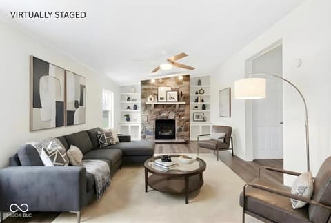 Living room at 5835 Broyles Road, Avon, IN