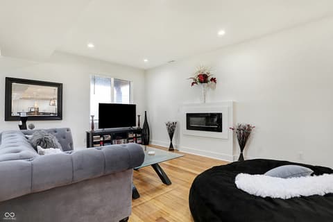 Living room at 1209 N Rural Street, Indianapolis, IN