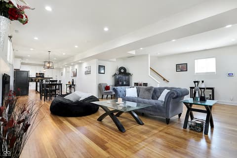 Living room at 1209 N Rural Street, Indianapolis, IN