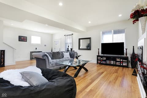 Living room at 1209 N Rural Street, Indianapolis, IN
