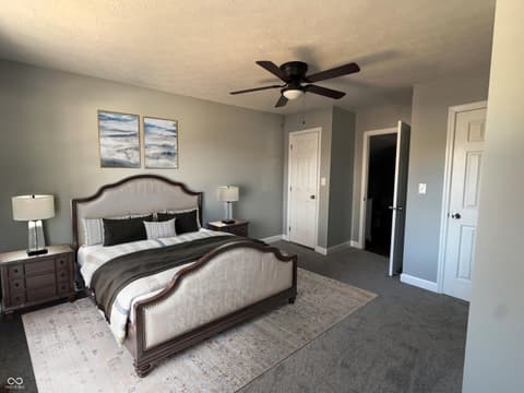 Primary bedroom at 9278 S Geneva Road, Flat Rock, IN