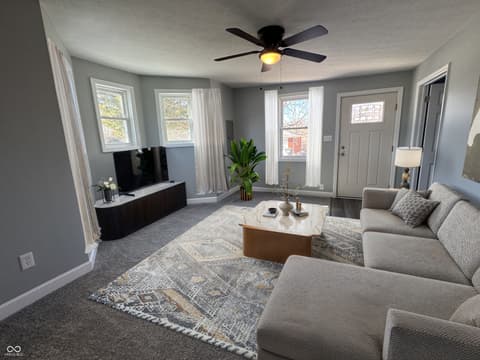 Living room at 9278 S Geneva Road, Flat Rock, IN