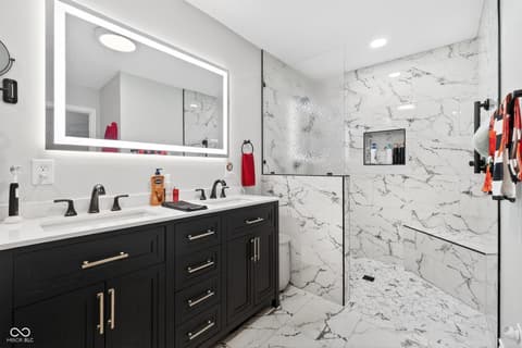 Primary bathroom at 2594 E Traction Road, Crawfordsville, IN