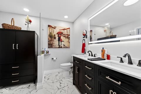 Primary bathroom at 2594 E Traction Road, Crawfordsville, IN