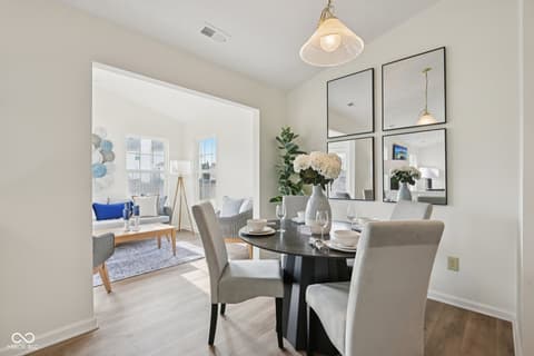 Dining room at 45 W Clear Lake Lane, Westfield, IN