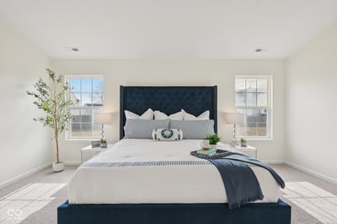 Primary bedroom at 45 W Clear Lake Lane, Westfield, IN
