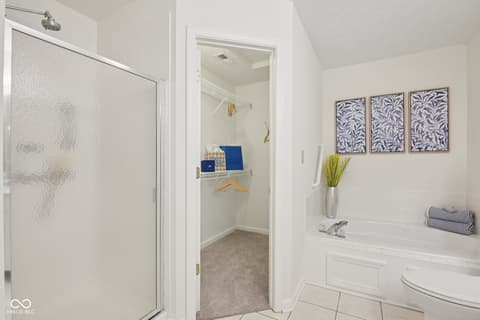 Primary bathroom at 45 W Clear Lake Lane, Westfield, IN