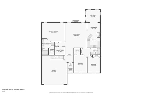 Floor Plan — 45 W Clear Lake Lane, Westfield, IN