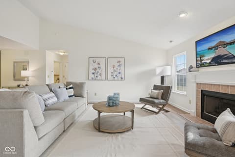 Living room at 45 W Clear Lake Lane, Westfield, IN