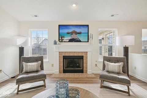 Living room at 45 W Clear Lake Lane, Westfield, IN