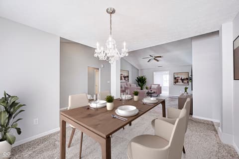 Living room at 7440 Oakview Drive, Avon, IN