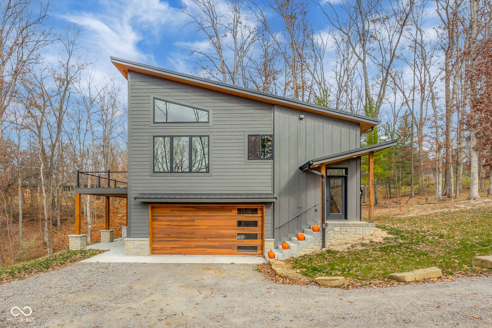 Front exterior at 205 Woods Trail, Nashville, IN