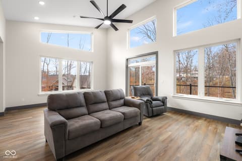 Living room at 205 Woods Trail, Nashville, IN