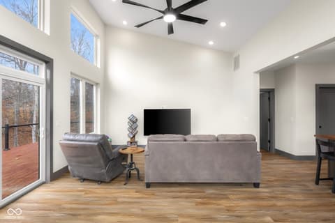 Living room at 205 Woods Trail, Nashville, IN
