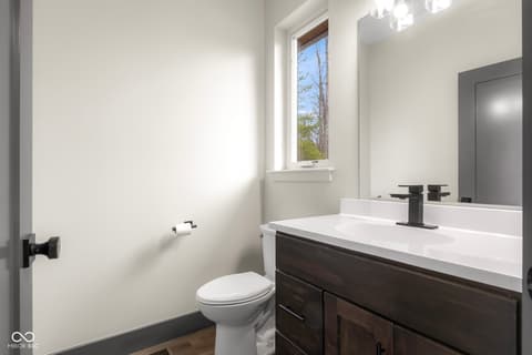 Bathroom at 205 Woods Trail, Nashville, IN