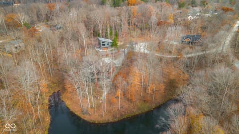 Aerial view at 205 Woods Trail, Nashville, IN