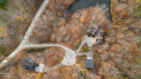 Aerial view at 205 Woods Trail, Nashville, IN
