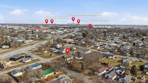Aerial view at 3103 S Lockburn Street, Indianapolis, IN