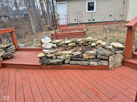 Outdoor living area at 8001 Dyson Drive