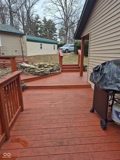 Outdoor living area at 8001 Dyson Drive