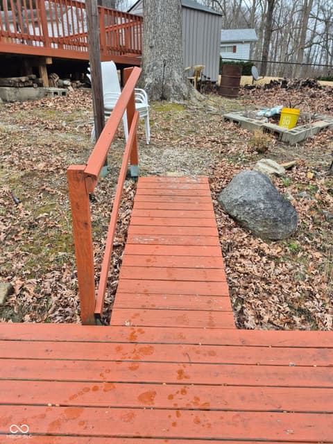 Outdoor living area at 8001 Dyson Drive