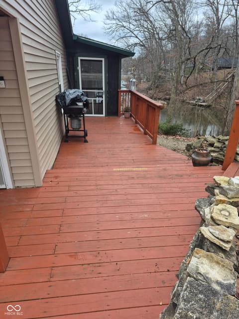 Outdoor living area at 8001 Dyson Drive