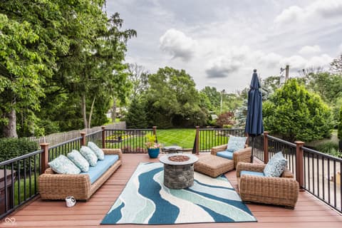 Outdoor living area at 7599 N Meridian Street, Indianapolis, IN
