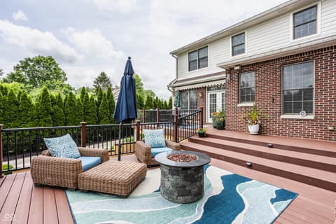 Outdoor living area at 7599 N Meridian Street, Indianapolis, IN
