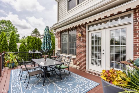 Outdoor living area at 7599 N Meridian Street, Indianapolis, IN